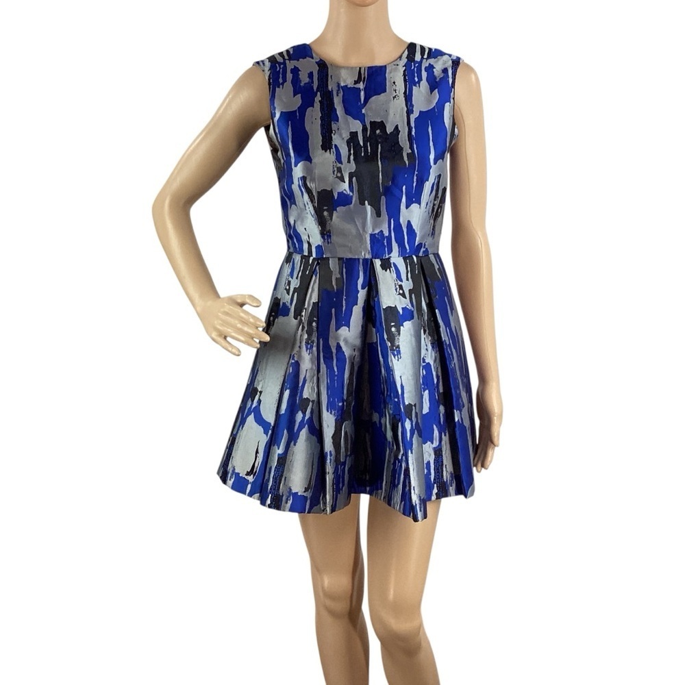AQ/AQ Uropa Mini Dress Sparklemotion Blue Backless Size 2